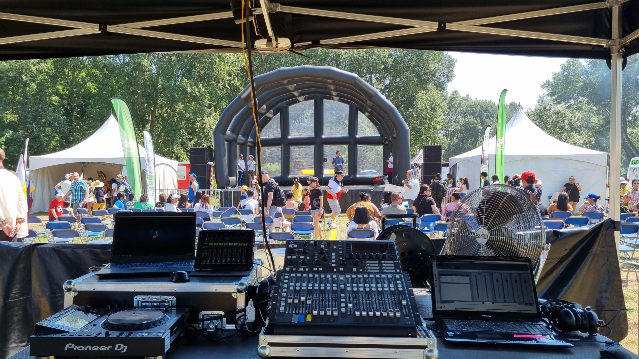 Digitale Mengtafel Behringer X32 | MJevent | verhuur | licht en geluid Stroomkast 32A | MJevent | verhuur | licht en geluid