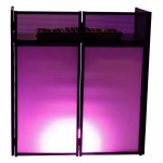 Flex DJ Booth Wit/ Zwart mj-event verlicht voorkant