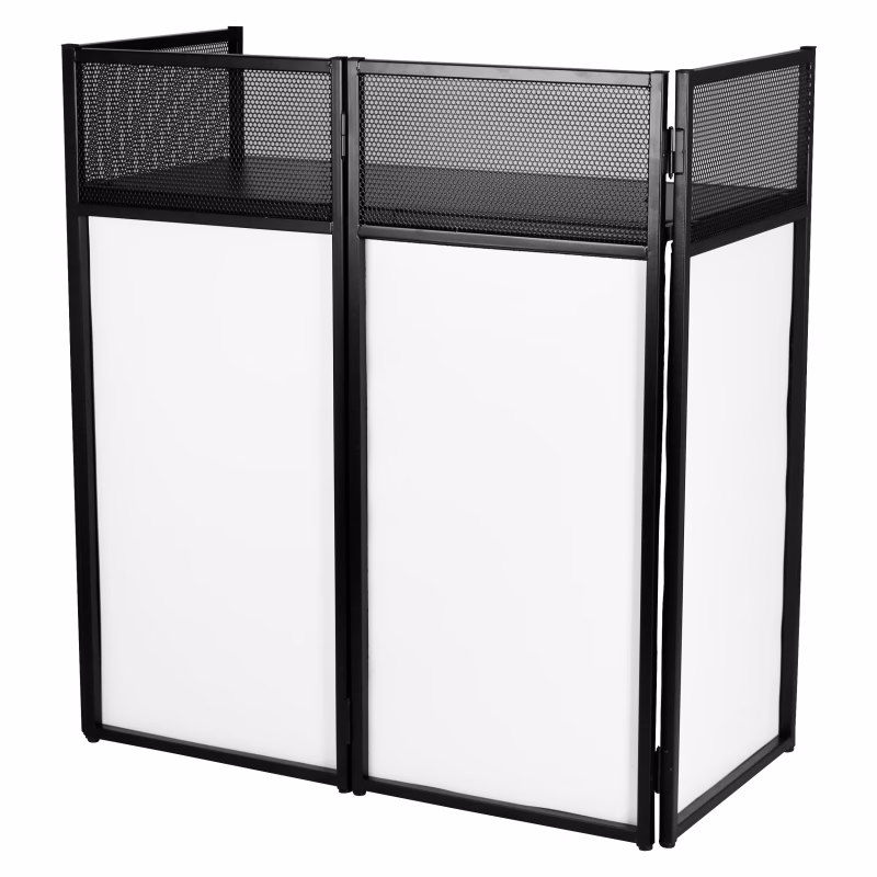 Flex DJ Booth Wit/ Zwart mj-event wit voorkant
