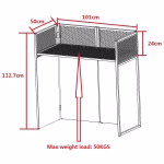 Flex DJ Booth Wit/ Zwart mj-event afmetingen