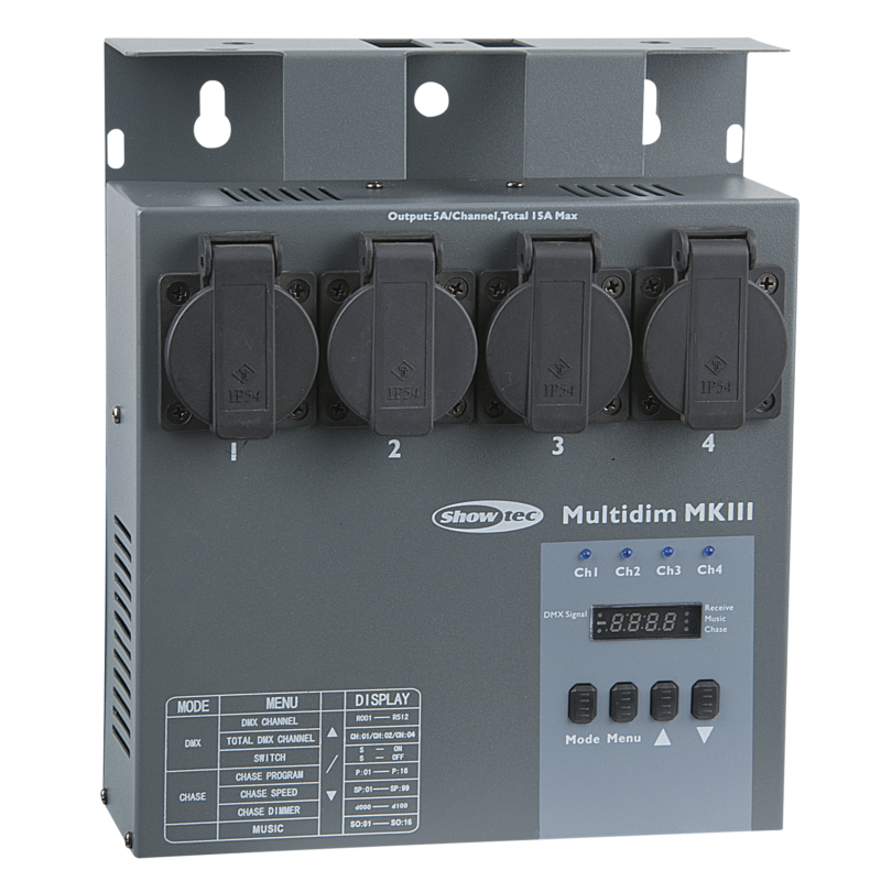 Showtec 4-kanaals Dimmerpack