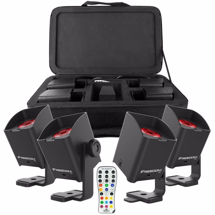 Chauvet DJ Freedom H1 X 4 Accu spots Zwart set