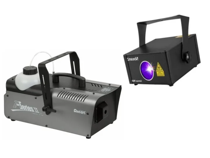 pakket rookmachine en laser 1